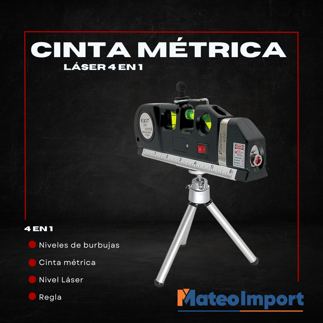 CINTA METRICA LASER 4 EN 1