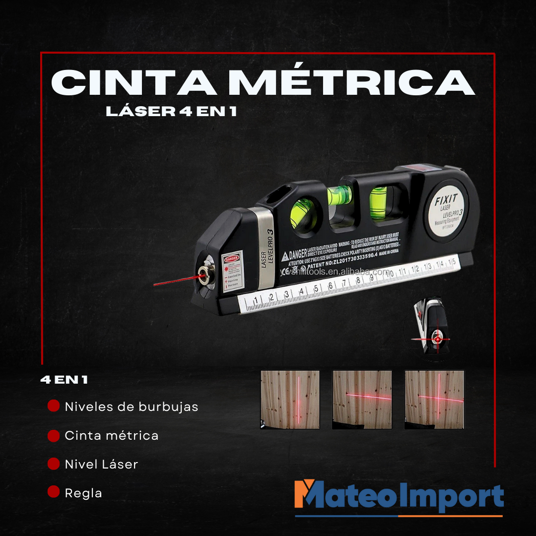 CINTA METRICA LASER 4 EN 1