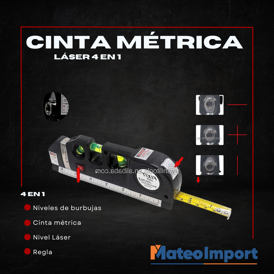 CINTA METRICA LASER 4 EN 1