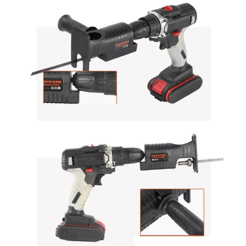 ADAPTADOR DE SIERRA PARA TALADRO + 3 SIERRAS