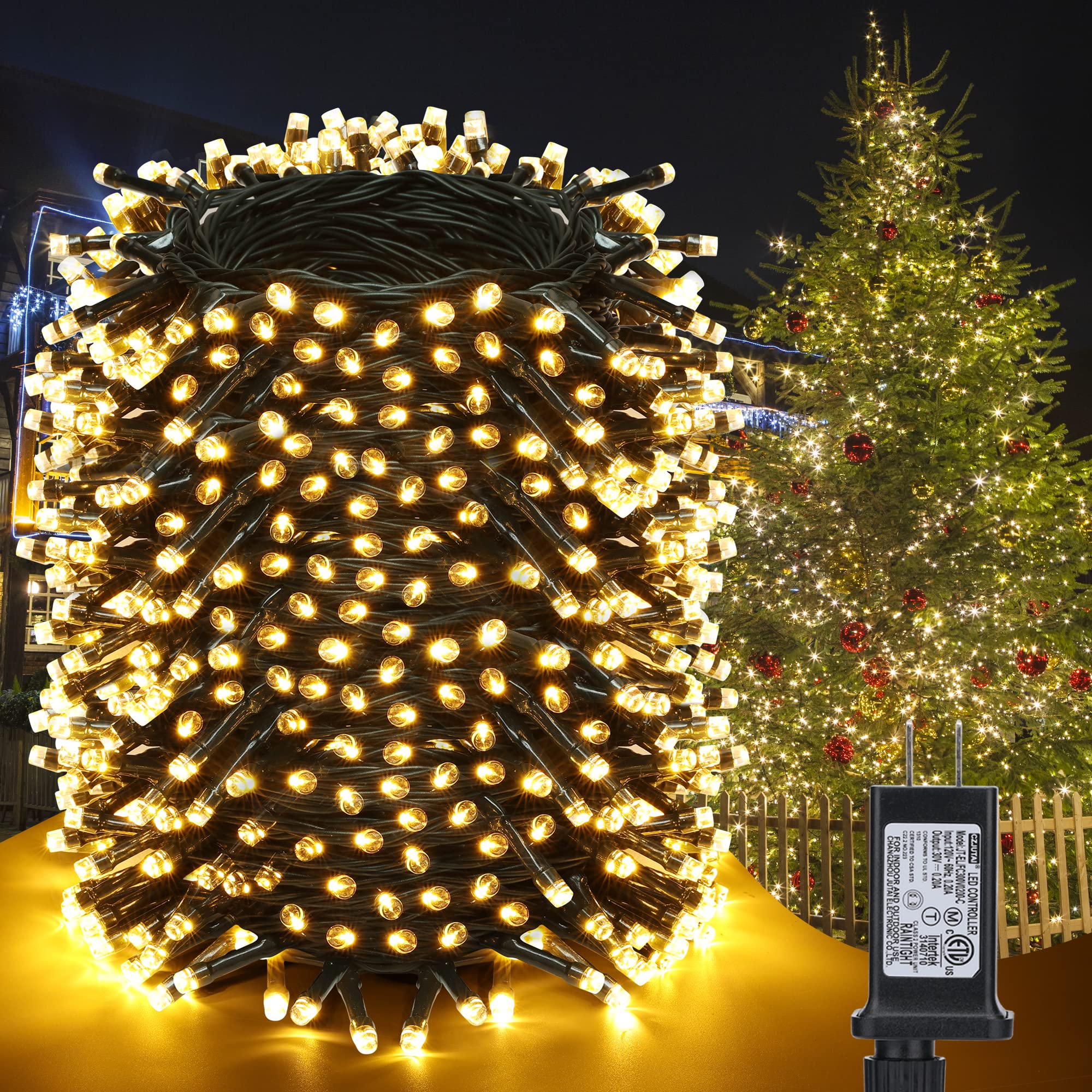 LUCES NAVIDEÑAS CON PANEL SOLAR 250 LED