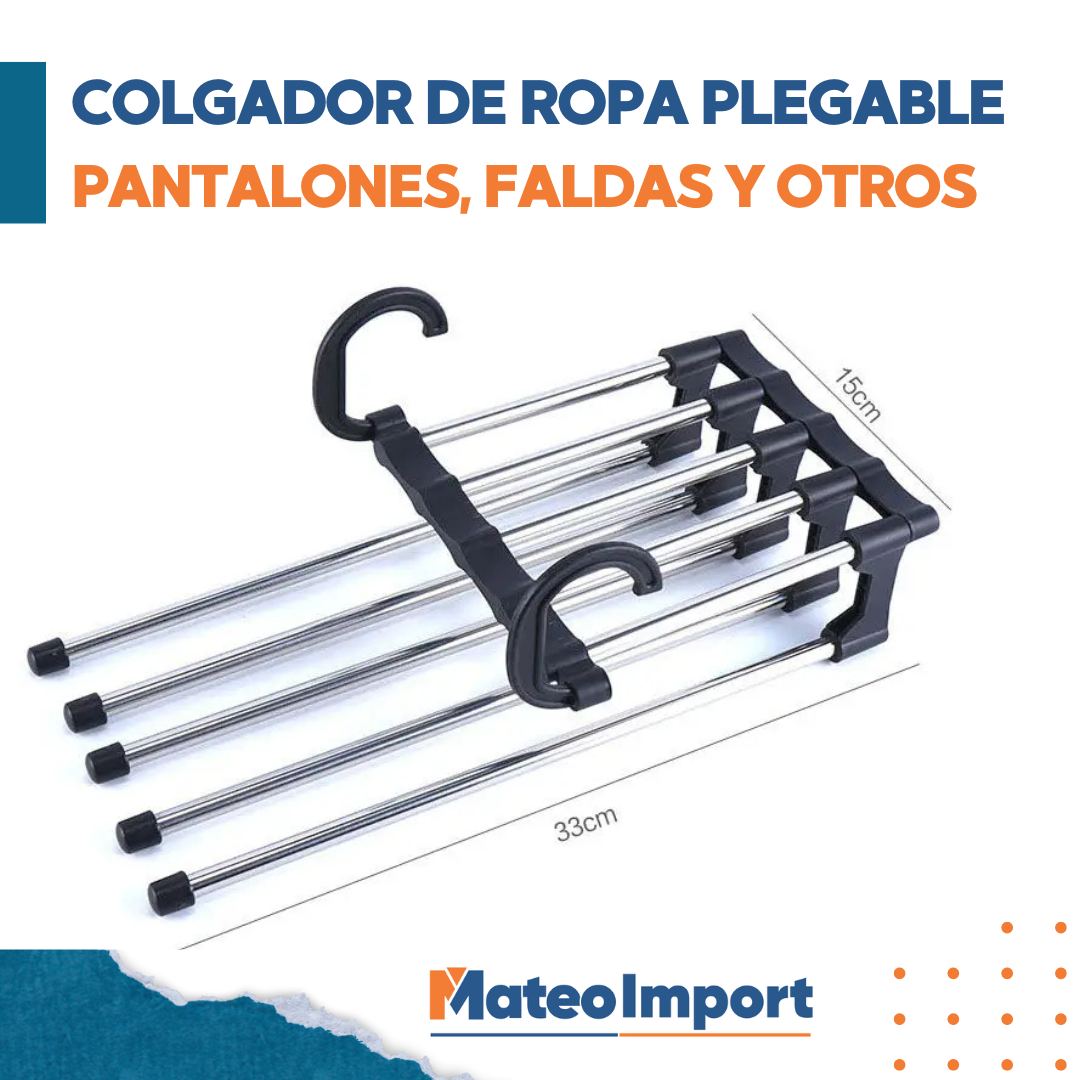 COLGADOR DE ROPA PLEGABLE PARA 5 PRENDAS