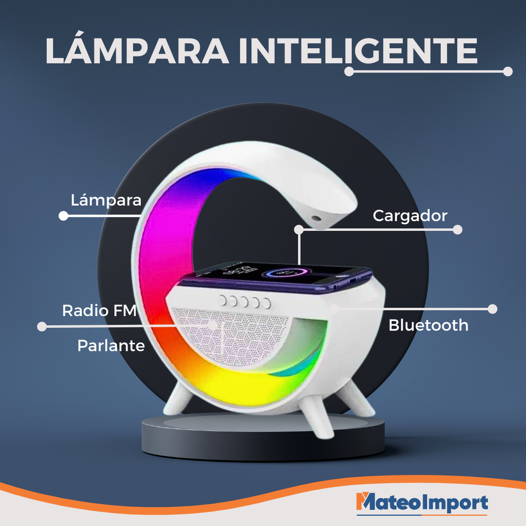 LAMPARA INTELIGENTE 4 EN 1 ( Lámpara, Radio FM, Parlante Bluetooth, Parlante)